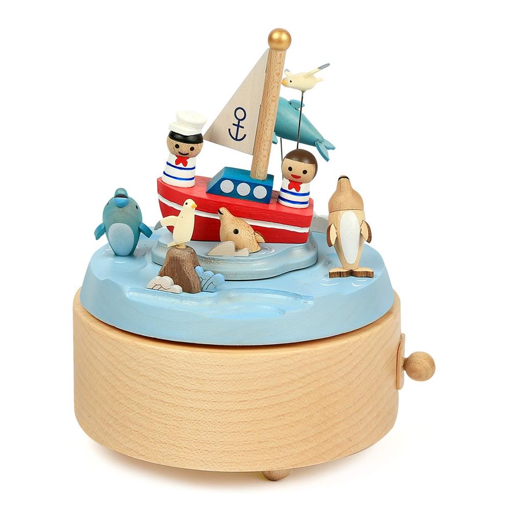 Sailors and Dolphins Music Box - Wooderful Life - Wrapboxx