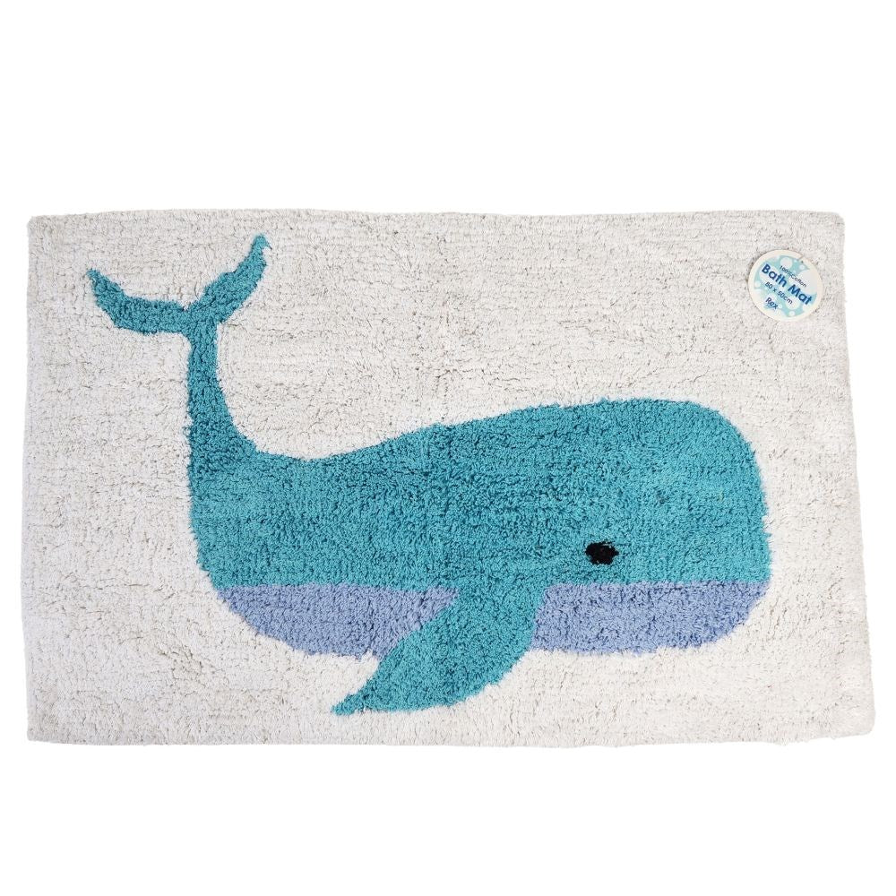 Rex London: Tufted Cotton Bathmat - Whale – Monsterthreads