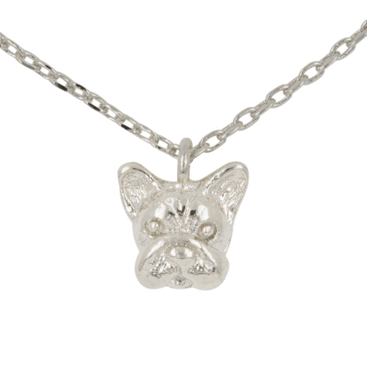 Short Story: Necklace French Bulldog Bubble Silver