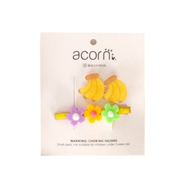 Acorn Kids: Daisy and Fruit Hair Clip Bananas