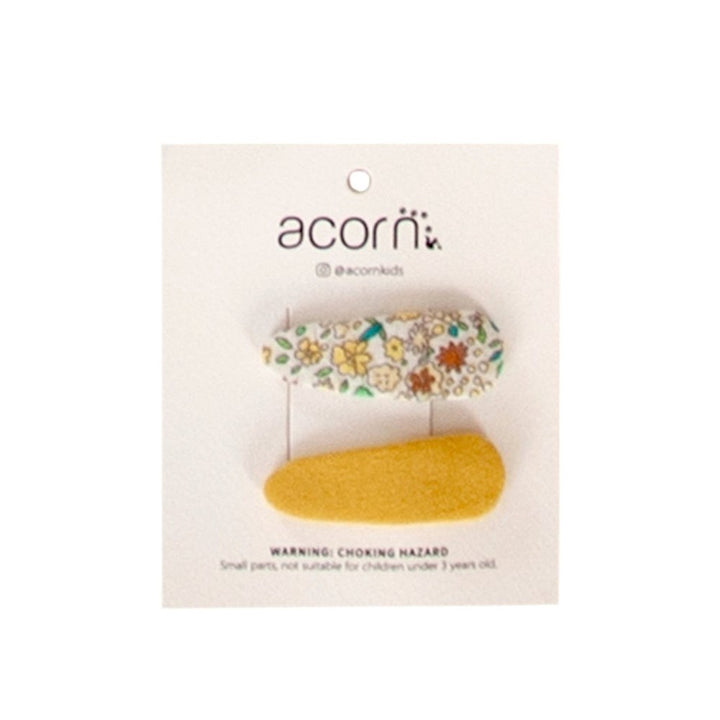 Acorn Kids: Floral Hair Clip Yellow