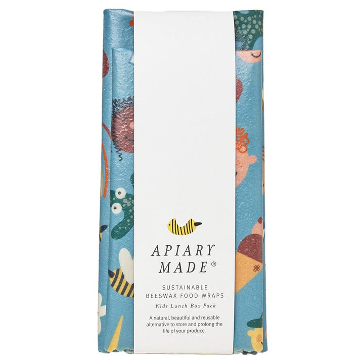 Apiary Made: 2pk Beeswax Wraps Kids Lunch Box