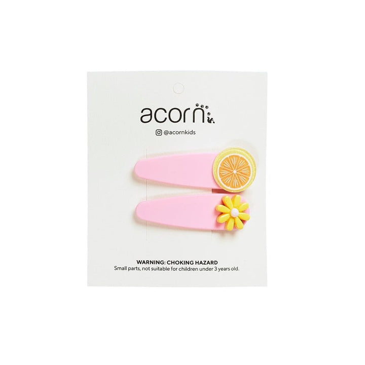 Acorn Kids: Fruit Hair Clip Pink
