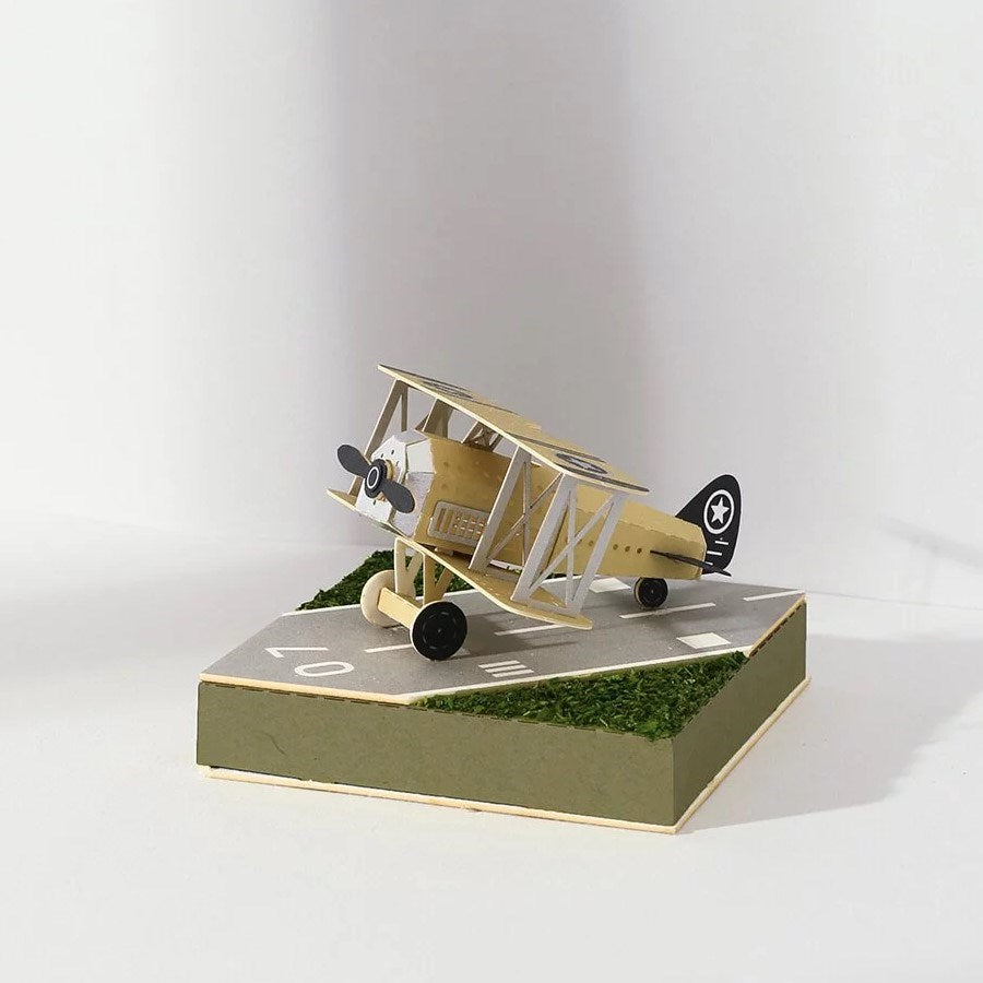 Paper Thought Lasercut Paper Model Propeller Plane Monsterthreads