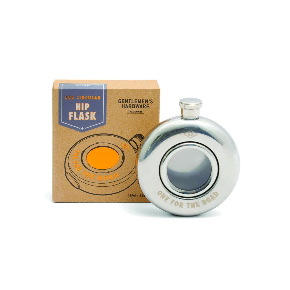 Gentlemen's Hardware Round Hip Flask Monsterthreads