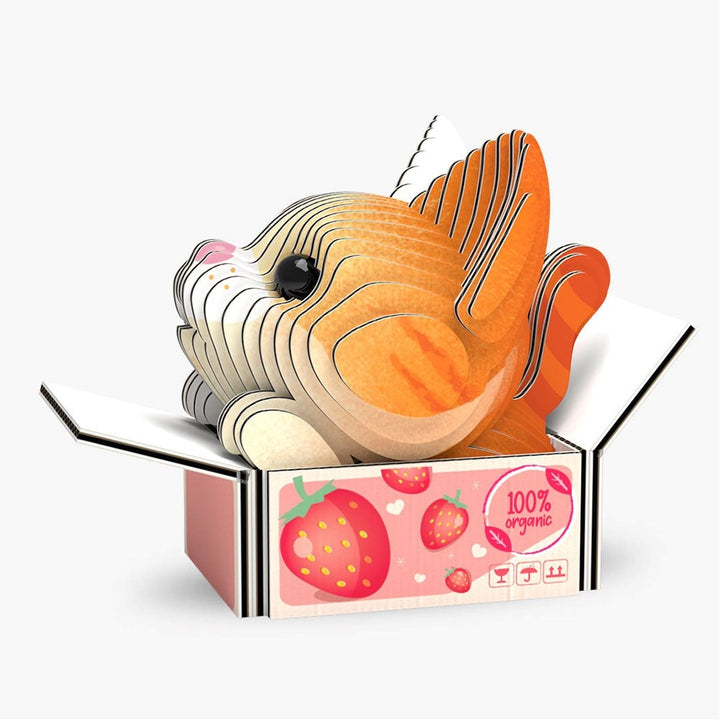 Eugy 3D Paper Model: Cat - Pumpkin