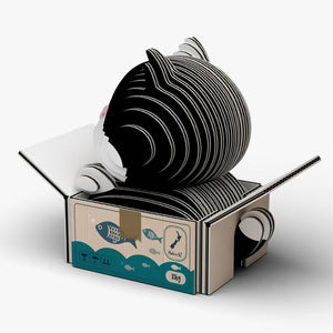 Eugy 3D Paper Model: Cat - Tuxedo