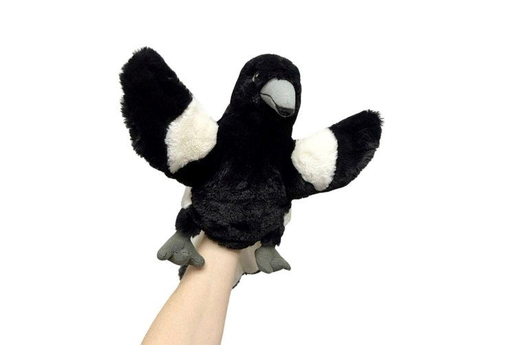 Eco Magpie Puppet  25CM