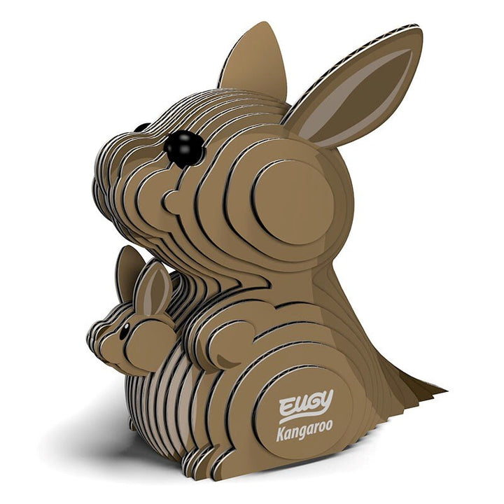 Eugy 3D Paper Model: Kangaroo