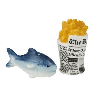 Assemble Ceramic Salt & Pepper Set - Reggie Fish & Chips