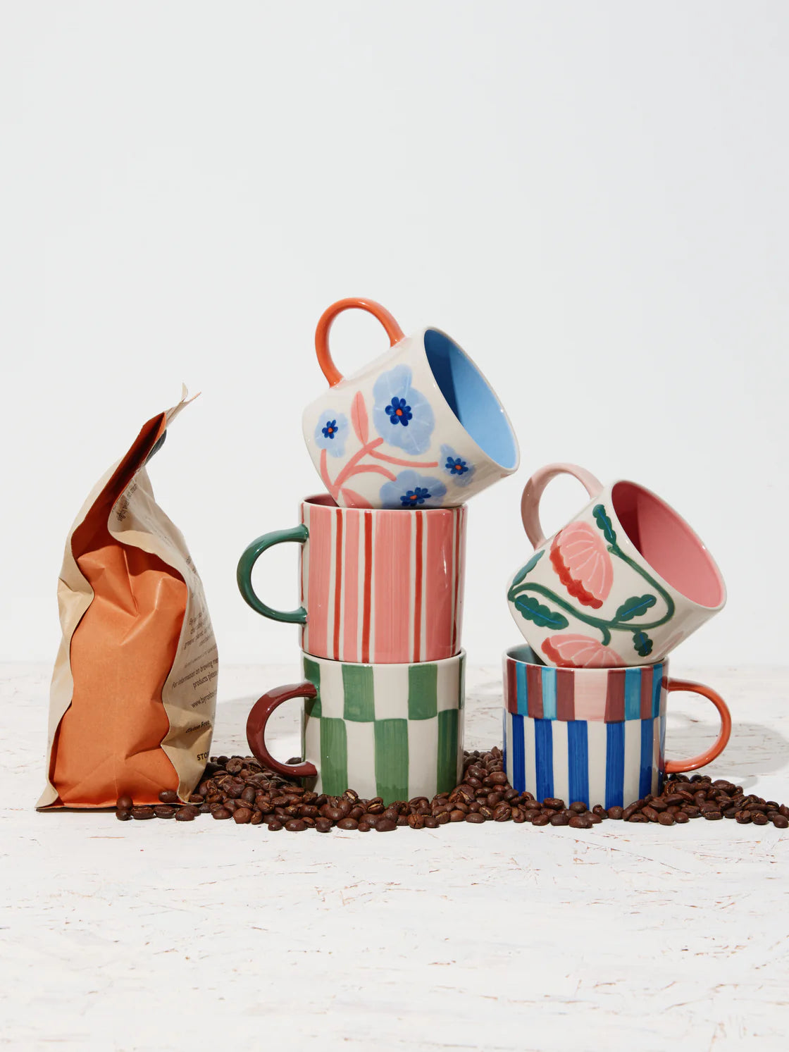 Jones & Co: Bloomie Green Check Mug