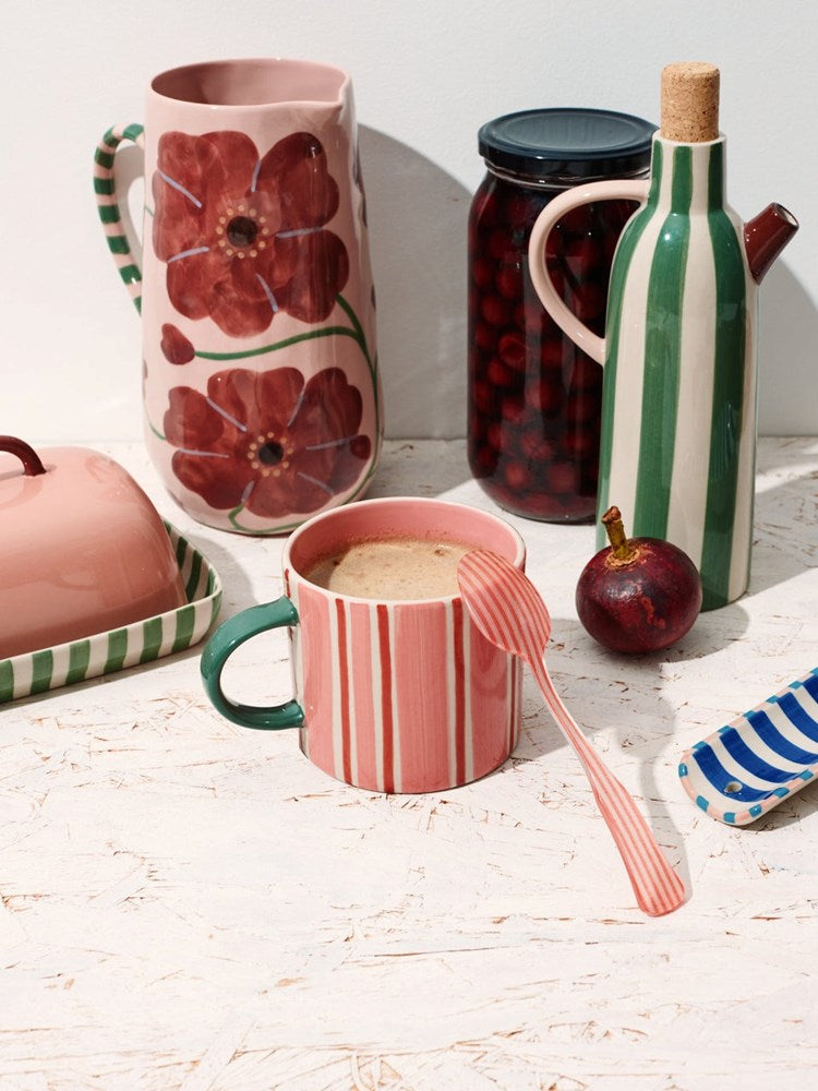 Jones & Co: Bloomie Pink Stripe Mug