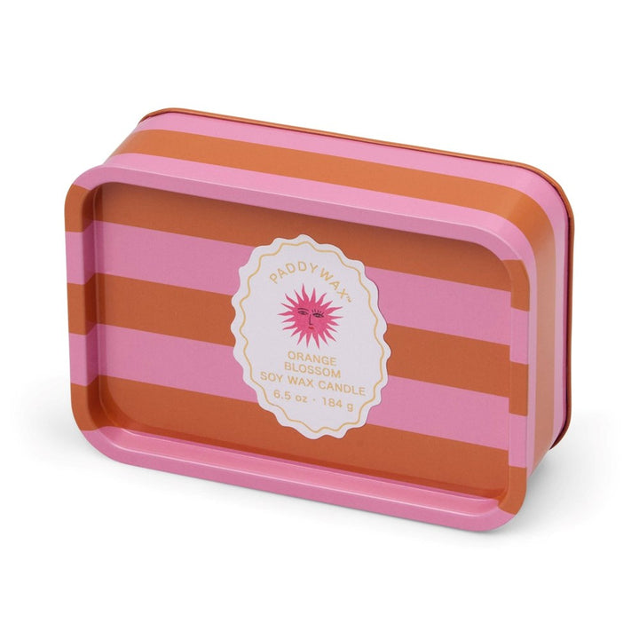 Paddywax: Adopo 6oz Printed Tin Candle - Sun - Orange Blossom