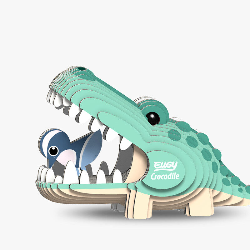 Eugy 3D Paper Model: Crocodile