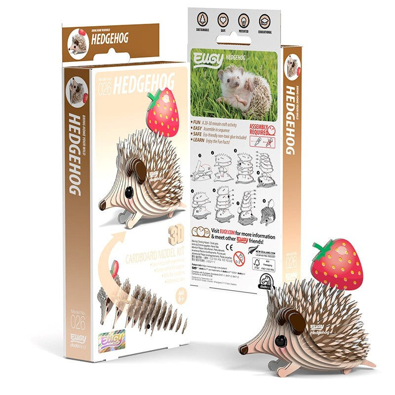 Eugy 3D Paper Model: Hedgehog