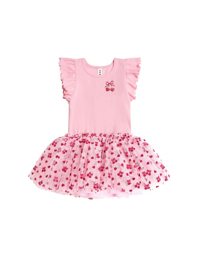 Huxbaby: Cherry Pie Rib Tulle Dress