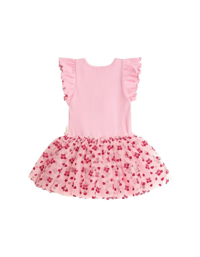 Huxbaby: Cherry Pie Rib Tulle Dress