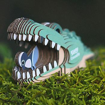 Eugy 3D Paper Model: Crocodile