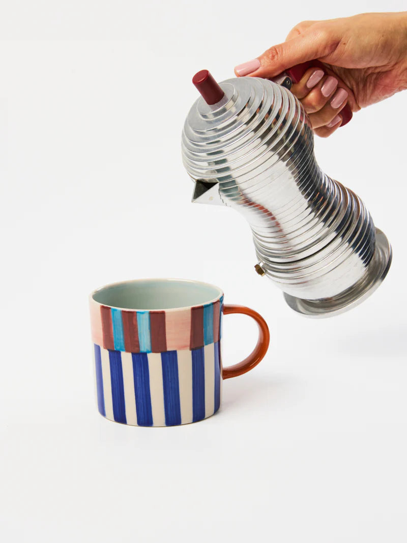 Jones & Co: Bloomie Blue Stripe Mug