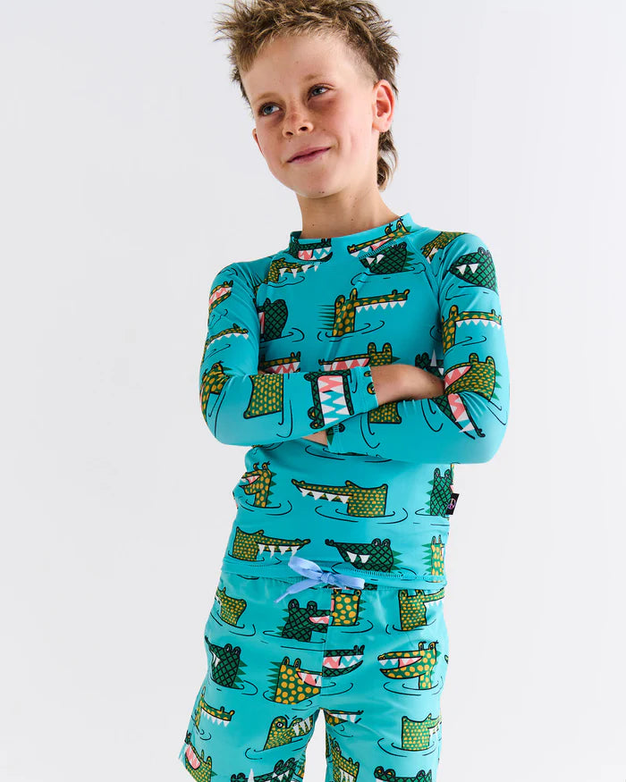 Kip & Co: Crocodile Rock Green Boardies