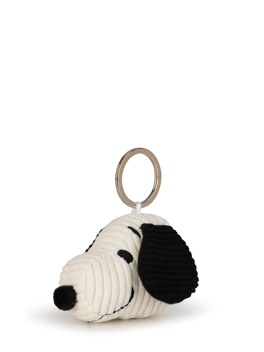 Bon Ton Toys Snoopy Head Corduroy Keychain - Cream