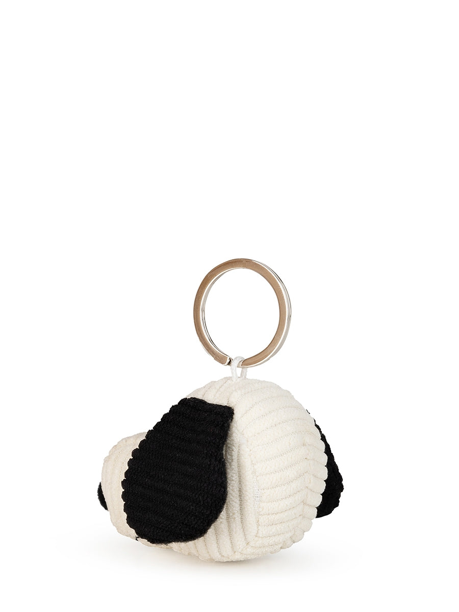Bon Ton Toys Snoopy Head Corduroy Keychain - Cream