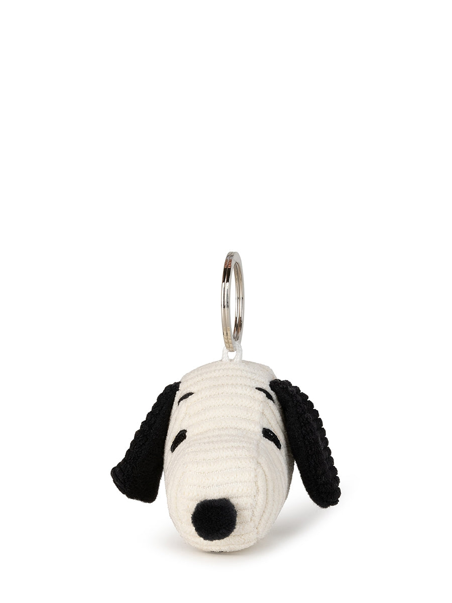 Bon Ton Toys Snoopy Head Corduroy Keychain - Cream