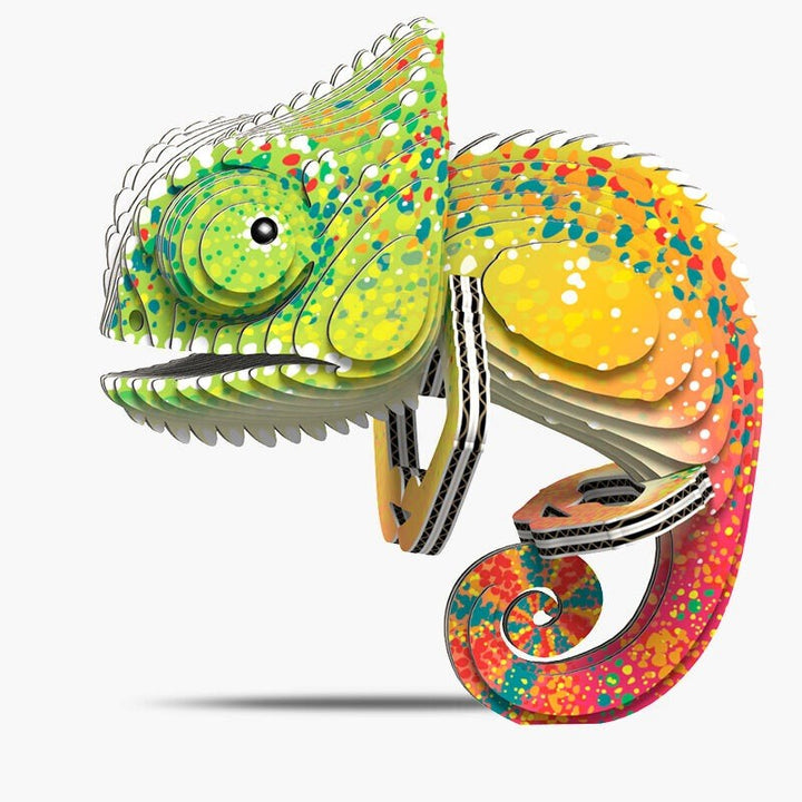 Eugy 3D Paper Model: Chameleon