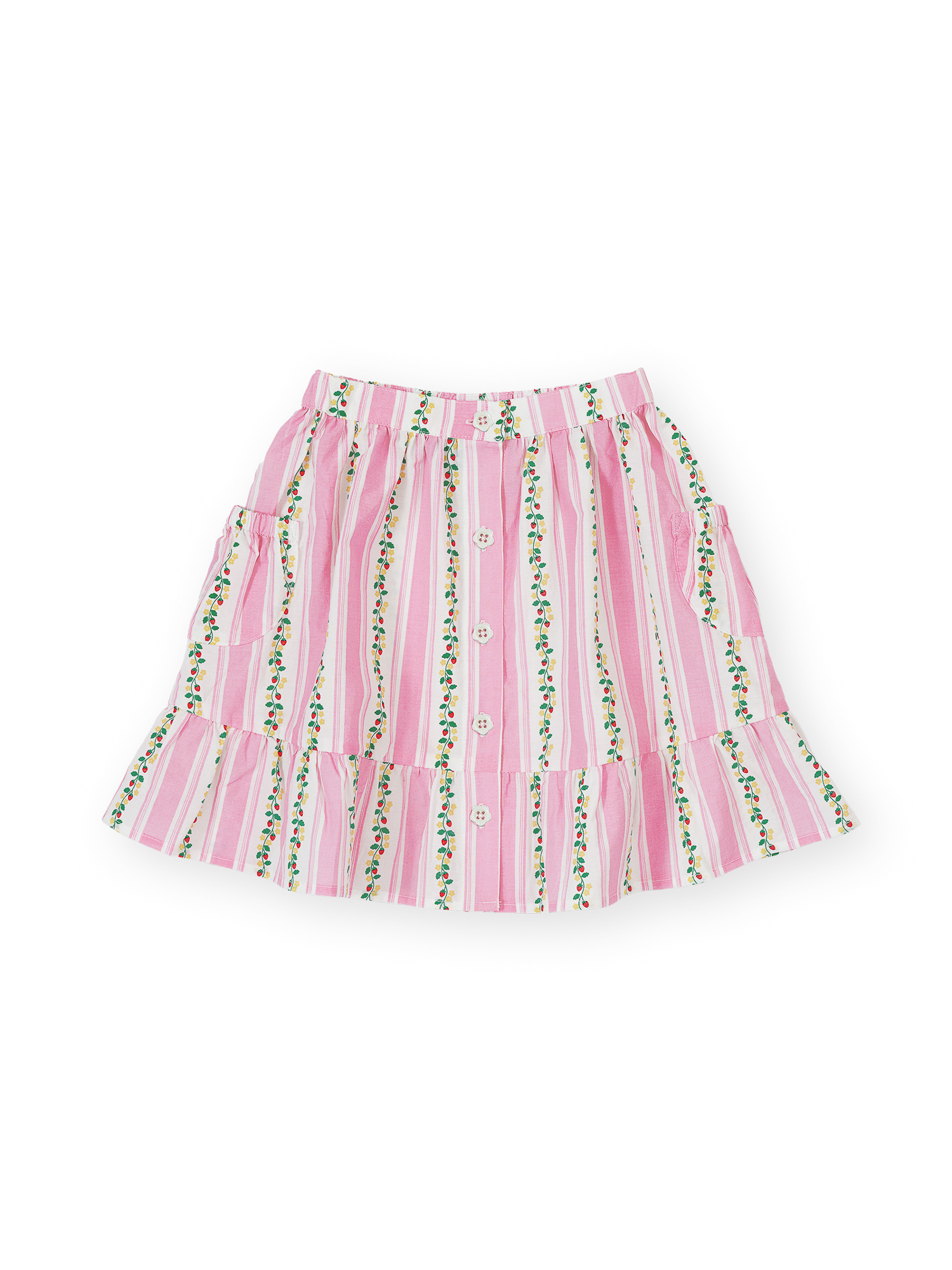 Goldie + Ace Antique Stripe Strawberry Peplum Skirt