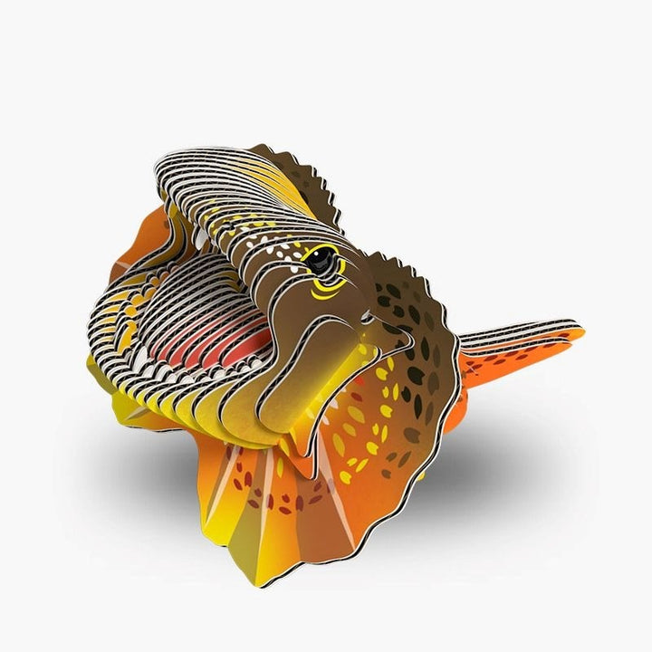 Eugy 3D Paper Model: Frilled Lizard