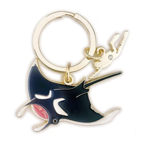 Aquatic Keyring Manta Ray