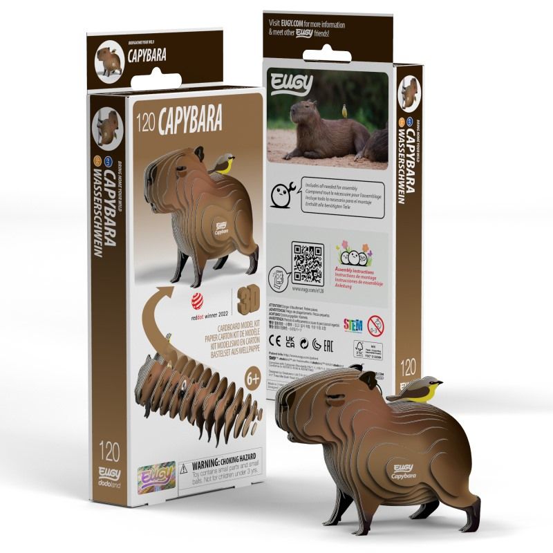 EUGY 3D Paper Model: Capybara