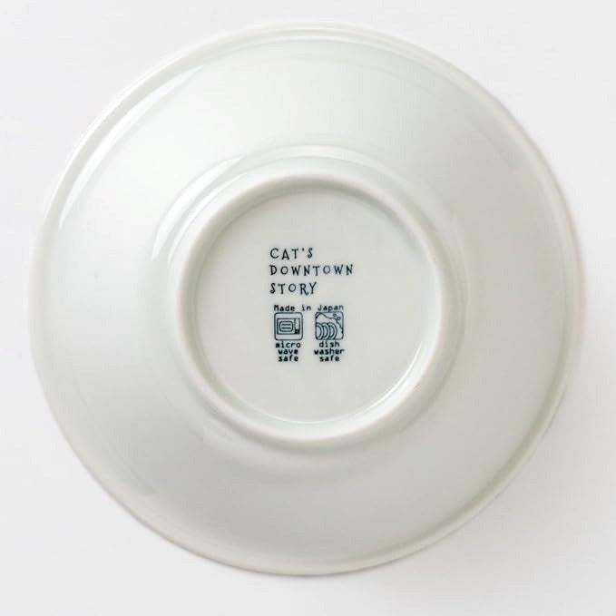 Awasaka: Downtown Cats - Shallow Bowl Blue
