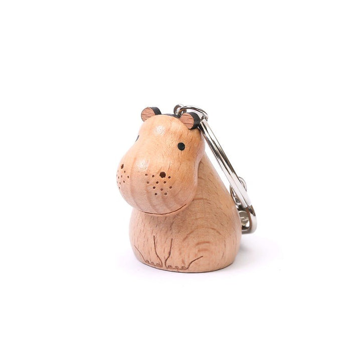 Wooderful Life: Wooden Keychain Hippo