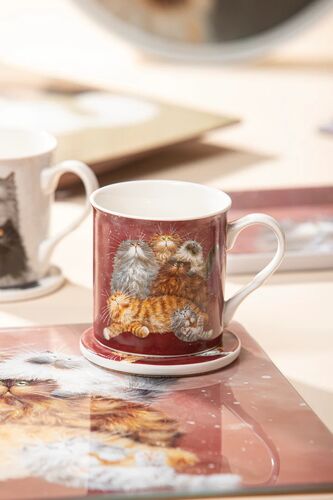 Ashdene Kim's Cats Friends Family Mug & Coaster Set