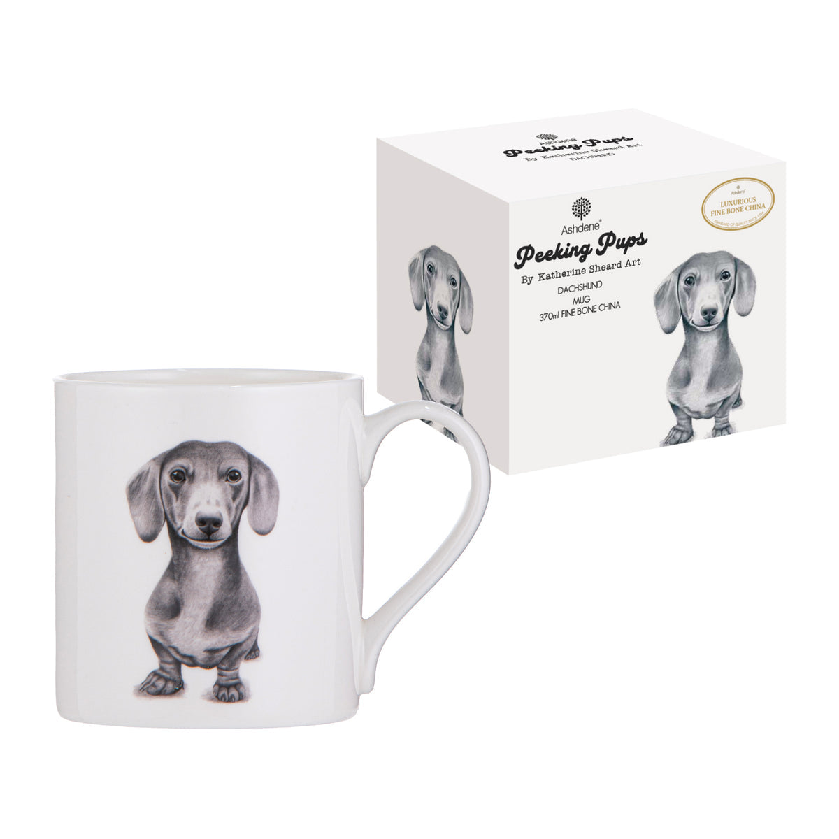 Ashdene Peeking Pups Dachshund Mug