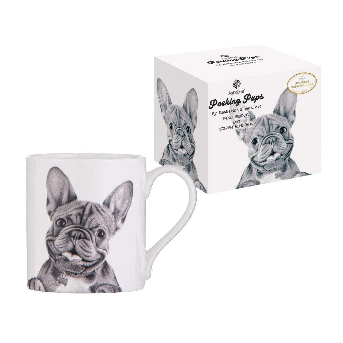 Ashdene Peeking Pups French Bulldog Mug