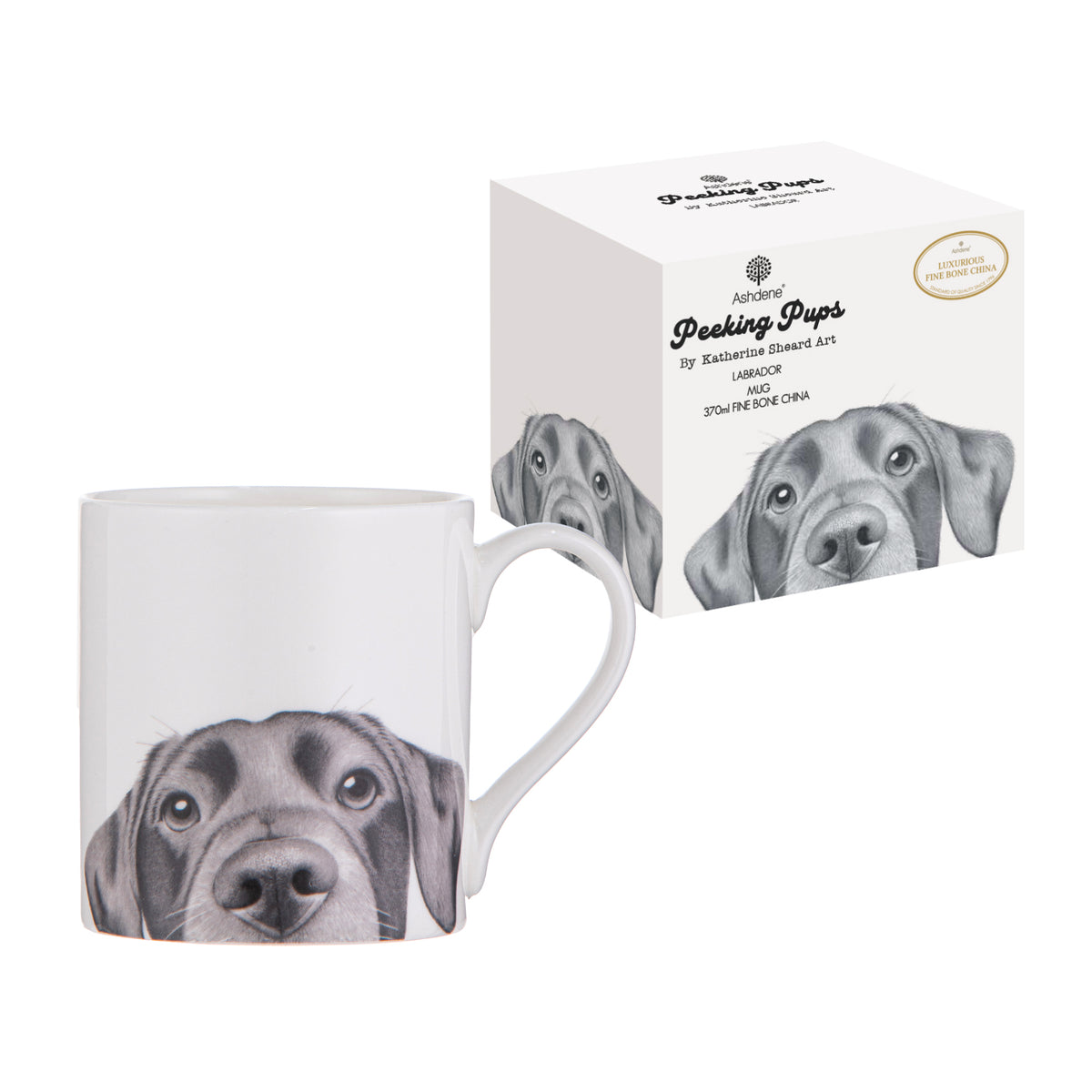 Ashdene Peeking Pups Labrador Mug