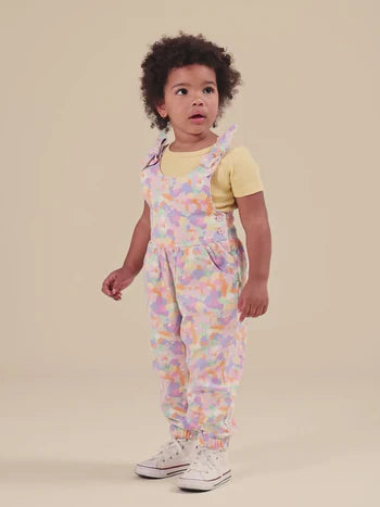 Goldie + Ace: Pastel Bouquet Tiffany Tie Overalls