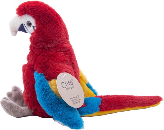 Cute By Felix Rooster Red Parrot Plush - 20cm