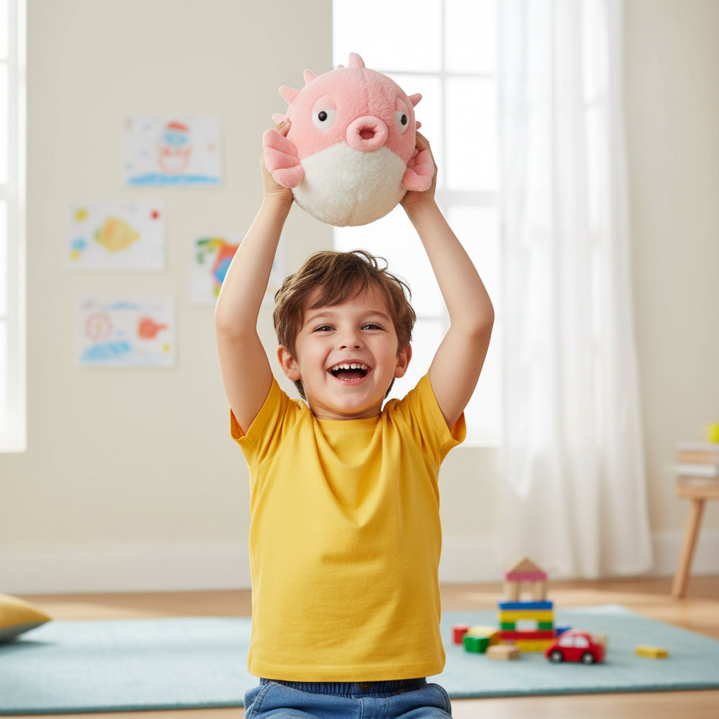 Cute By Felix Blowfish Soft Toy - Pink 23cm