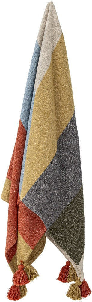 Bloomingville: Druento Throw, Yellow, Recycled Cotton