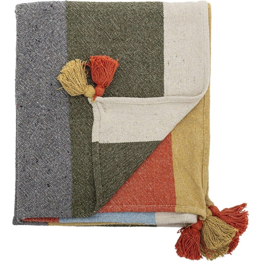 Bloomingville: Druento Throw, Yellow, Recycled Cotton