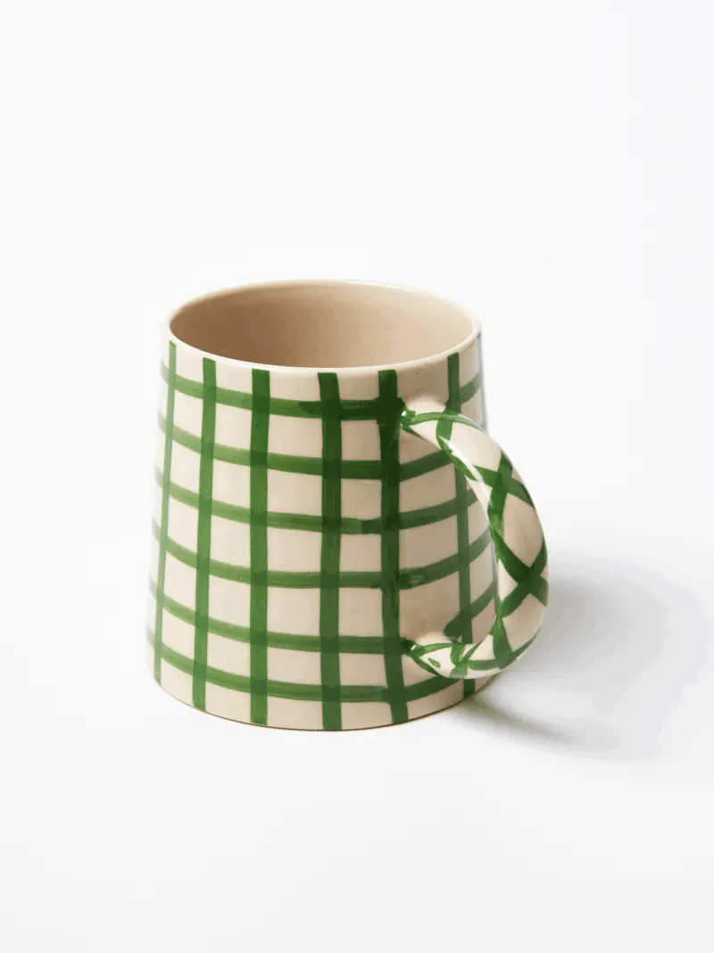 Jones & Co: Larder Check Mug Green