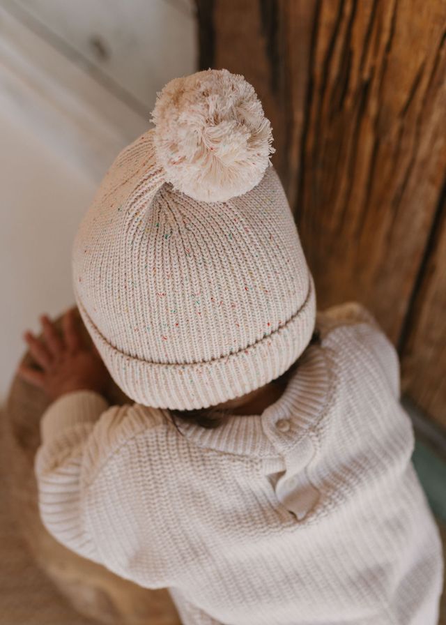 Acorn kids: Stargaze Beanie Cream Speckle