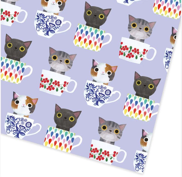Ohh Deer Teacup Cats Wrapping Paper