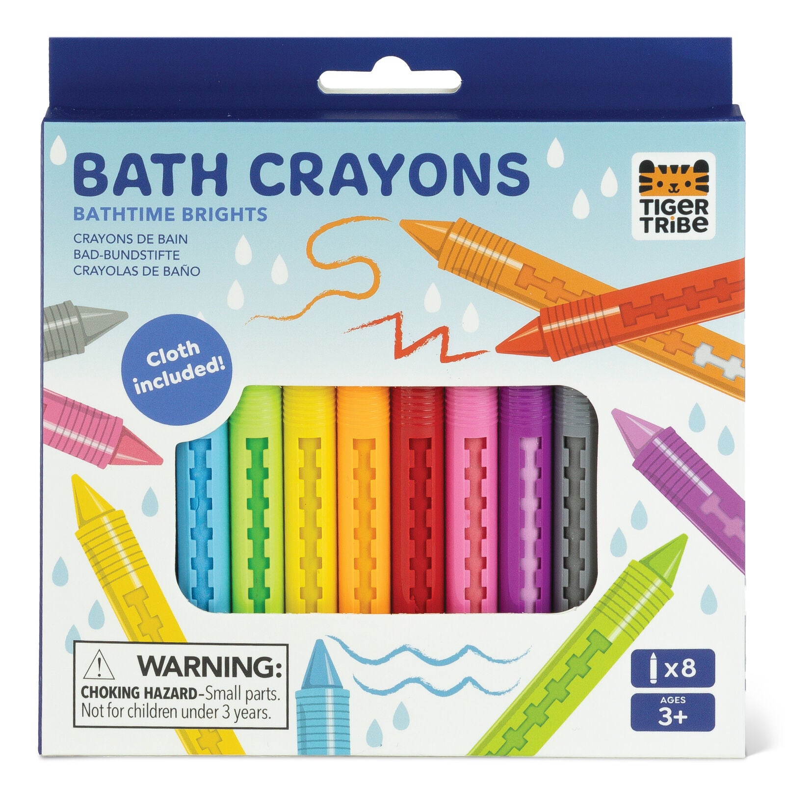Tiger Tribe Bath Crayons - 8 Pack