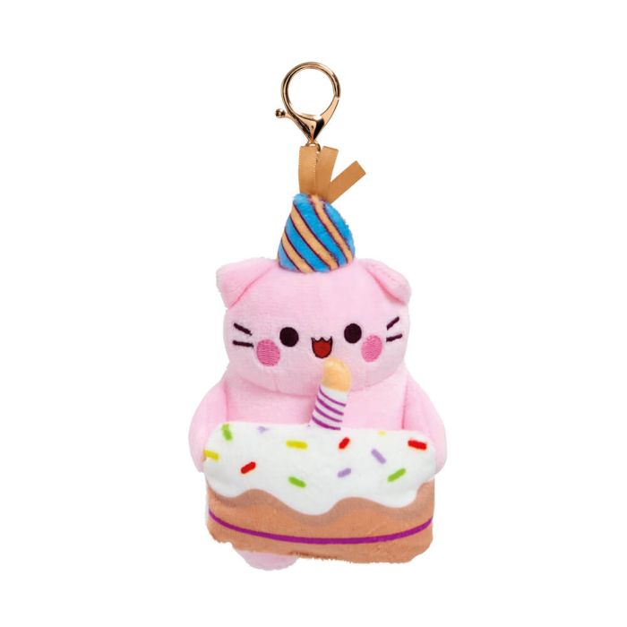Pembe The Pink Cat Happy Birthday Keyring