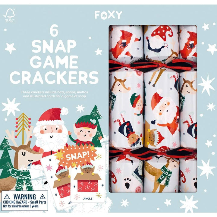 Foxy: Novelty Crackers Festive Snap Game - Set of 6