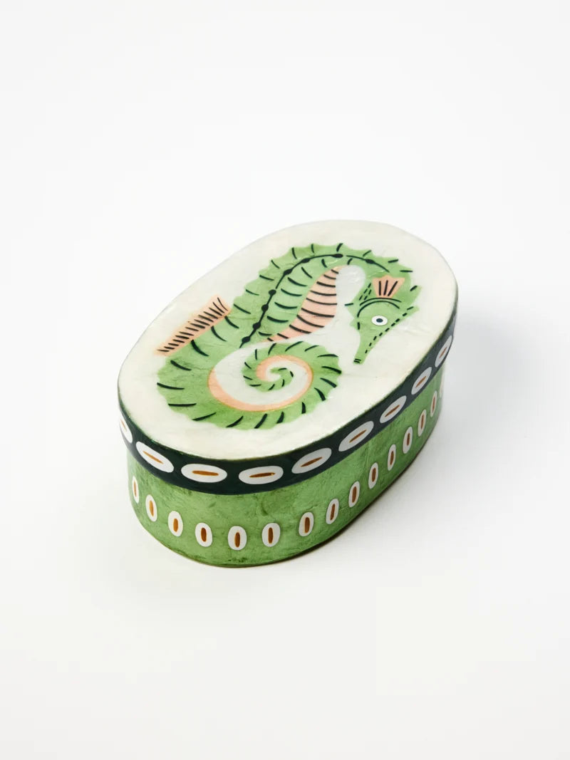 Jones & Co Mariner Keepsake Box - Seahorse